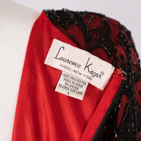 Vintage Laurence Kazar Beaded Top LARGE Whimsigoth Cocktail Evening Romantic - Picture 10 of 10